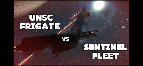 UNSC Frigate VS Sentinel Fleet! No Mans Sky Voyagers Update!
