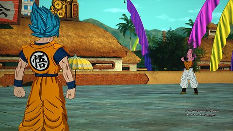Goku super saiyan blue vs super buu dragonball sparking zero gameplay