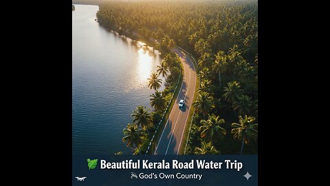 Beautiful Kerala Road Water Drone Trip 🌿 | God’s Own Country Cinematic Journey