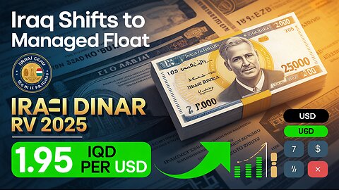Iraq Shifts to Managed Float – Iraqi Dinar RV 2025 | 1.95 IQD per USD 💥 Today's IQD News!