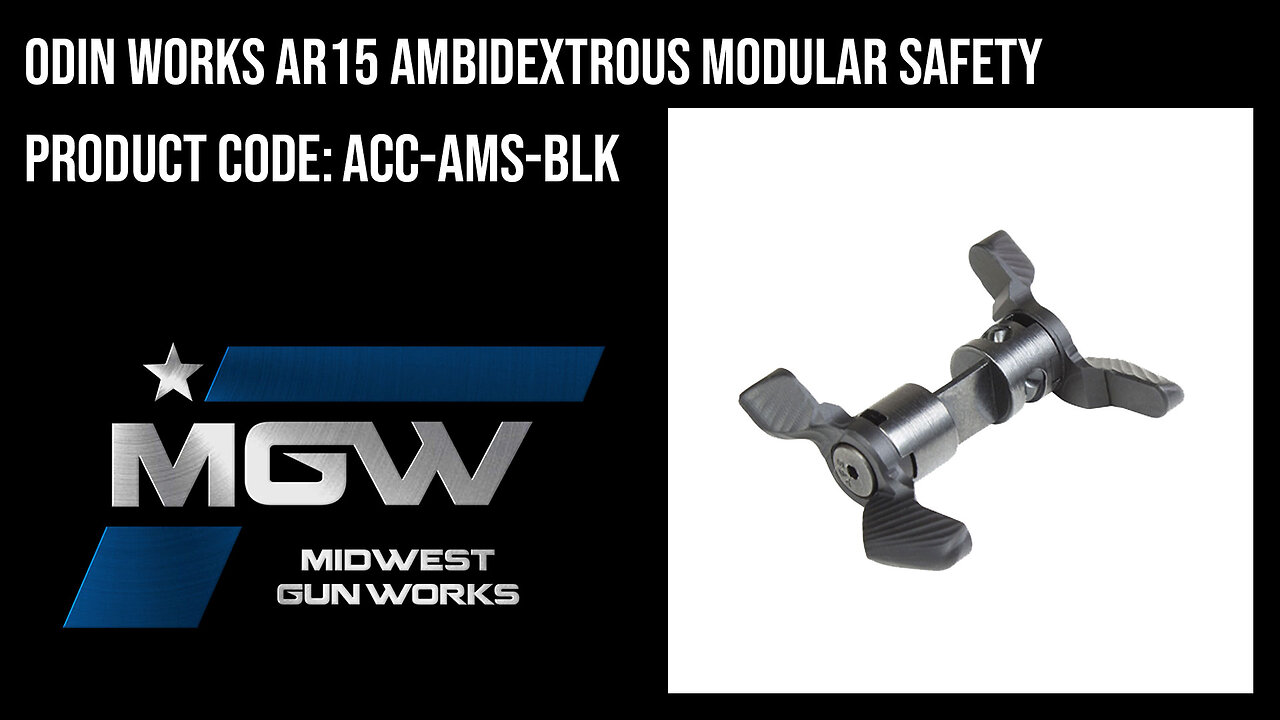 Odin Works AR15 Ambidextrous Modular Safety - ACC-AMS-BLK