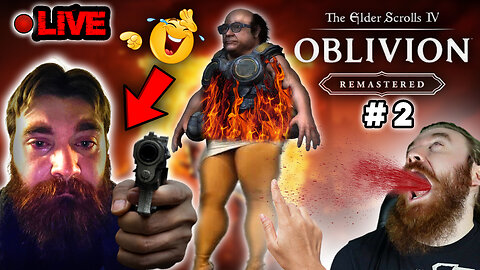 STINKY MORON MAN plays The Elder Scrolls IV: Oblivion Remastered, LIVE! And he's DUMB!!!