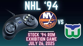 NHL '94: Islanders (Len the Lengend) at Whalers (Gambi) {Genesis} - Exhibition 158