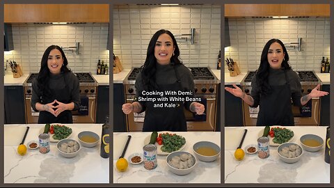 Cooking With Demi Lovato: Shrimp with White Beans and Kale