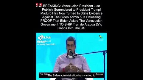 Maduro is cooperating and hands over emails from Biden to allow Tren De Aragua into the USA