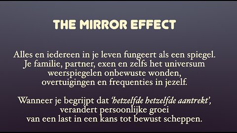 The MIRROR EFFECT - Indigosong -