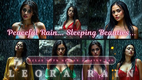 Peaceful Rain & Sleeping Beauties – Relax with Her on a Rainy Day | Calming Rain for Deep Sleep