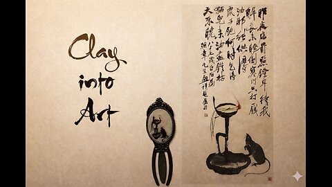 Polymer Clay Bookmarks-Cat and Mouse by the Oil Lamp