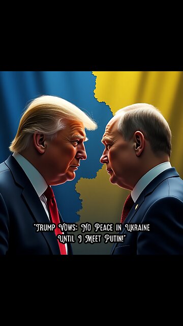 Trump Vows: No Peace in Ukraine Until I Meet Putin!"