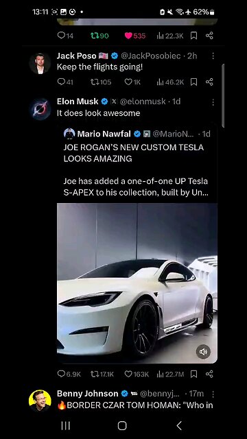 Joe Rogan s new Tesla car