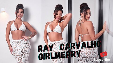 🔥👙 Brazilian Beauty RAY in Stunning Orange Bikini | Summer Vibes! 🧡👙#girlmerry #swimsuit