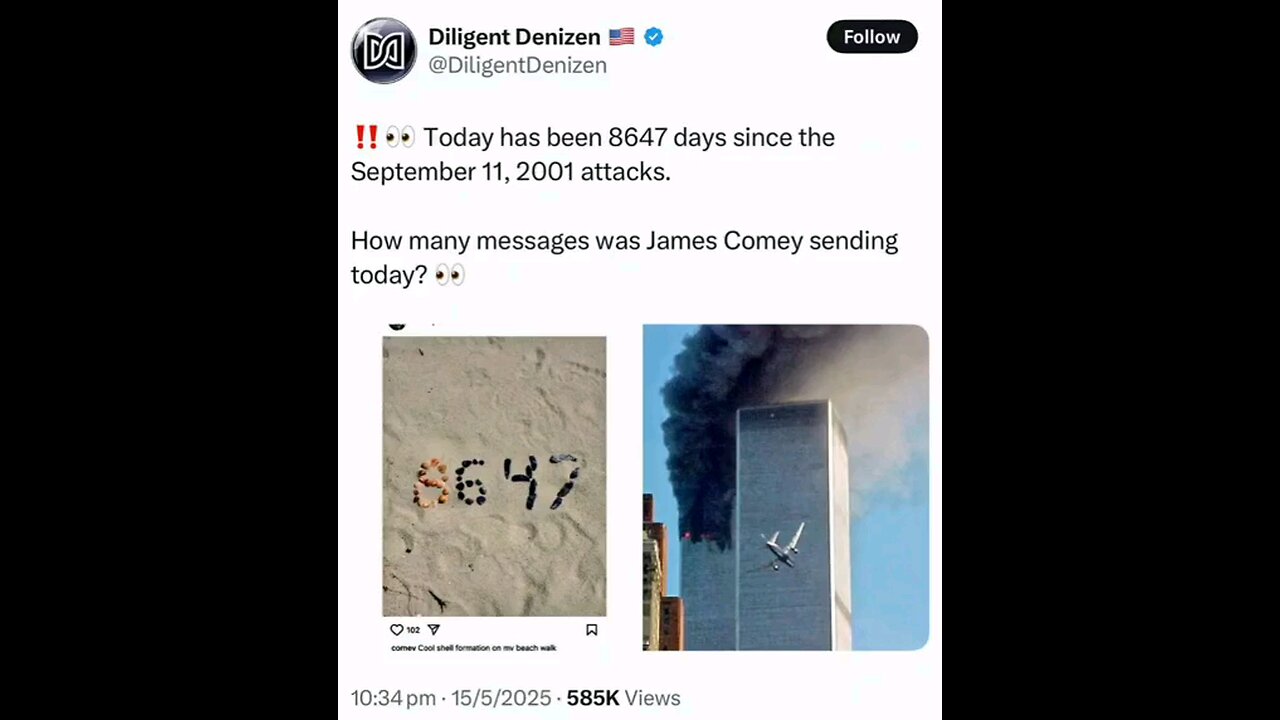 8647 Days Since 911-Was Comey Sending A Bigger Message ?-Trump Responds To Comey