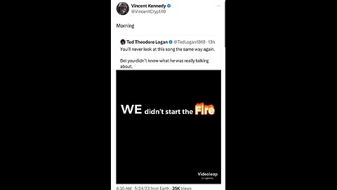 We didn't start the fire 🔥 the visuals will help you understand what this song is about