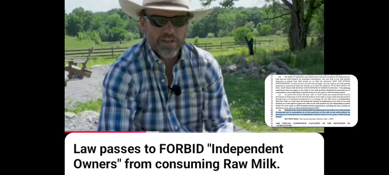 NC .. NOW ILLEGAL TO CONSUME RAW MILK FROM YOUR OWN ANIMAL