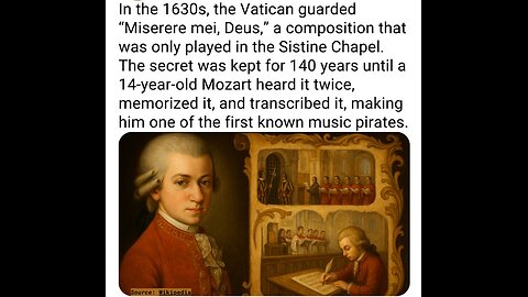 Mid Week Pause: Miserere mei, Deus - Mozart