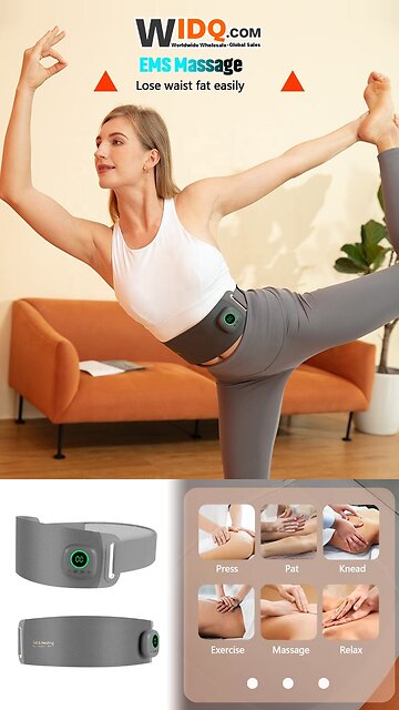 💪 Ultra-Thin EMS Waist Massager | Pain Relief & Relaxation on the Go! 🌟