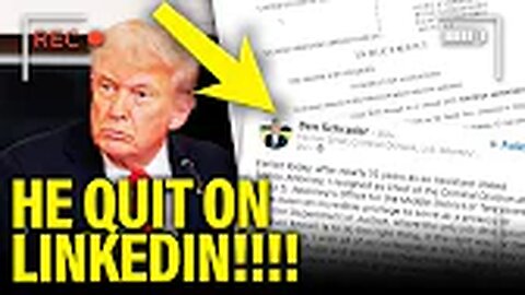 🚨 TOP DOJ Lawyer ABRUPTLY QUITS after Indictment