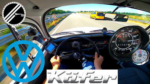 VW Käfer 1600i 44 PS Top Speed Drive On German Autobahn No Speed Limit POV