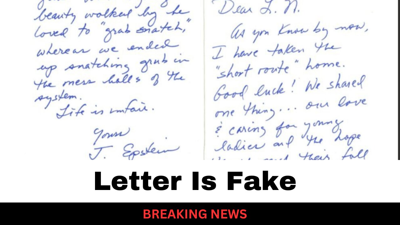 Major Media Pushed Epstein Letter Debunked
