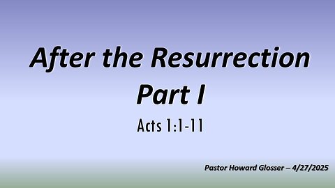 Grace Church Service 2025-04-27