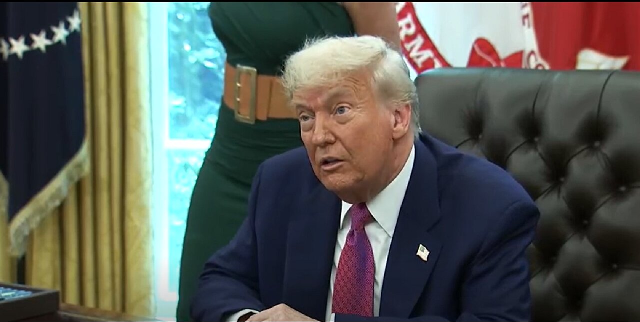 President Trump and Cabinet Secretaries Speak in Oval Office