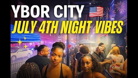 July 4th Late Night Walk in Ybor City Tampa | Crowds, Clubs & Street Vibes 🇺🇸🔥