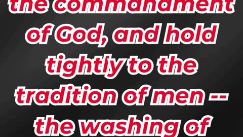 “Forsaking God’s Law for Human Rules” mark 7:8. #shortvideo #youtubeshorts #ytshorts #shorts #reels