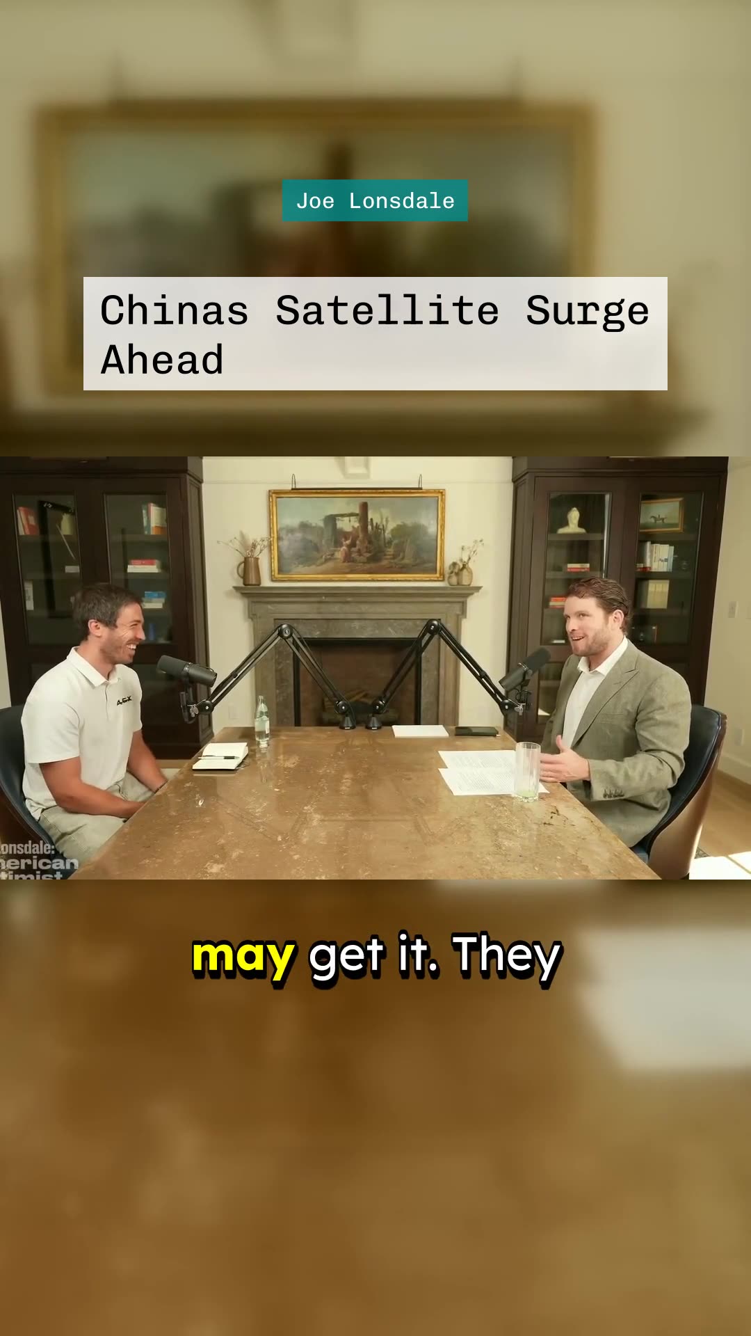 US Lagging in Satellite Race - Joe Lonsdale #spacex #satellites #china