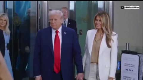 President Trump and Melania arrive at the UN Headquarters.