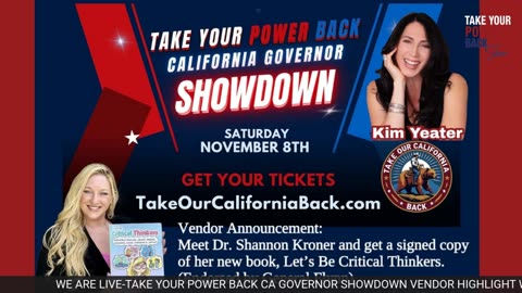 CALIFORNIA GOVERNOR SHOWDOWN HIGHLIGHTS DR SHANNON KRONER-LETS BE CRITICAL THINKERS