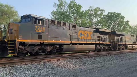 CSX Train YN 2 505 leads lots of power for a little train