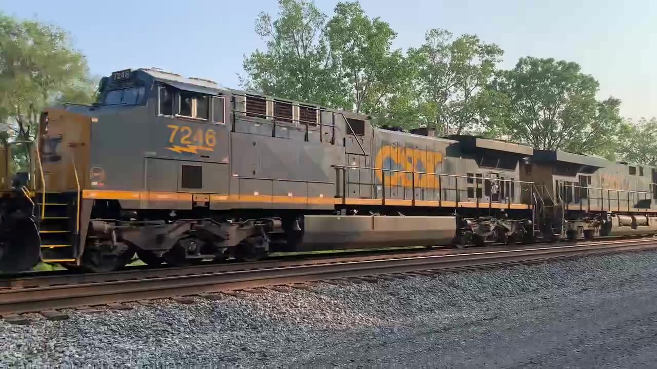 CSX Train YN 2 505 leads lots of power for a little train