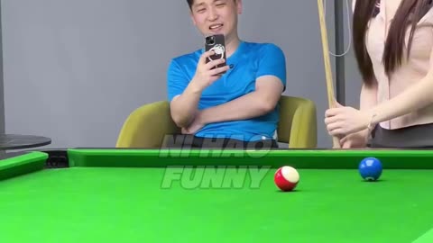 She Tried to Cheat at Billiards… But Got Caught on Camera! 😳🎱😂