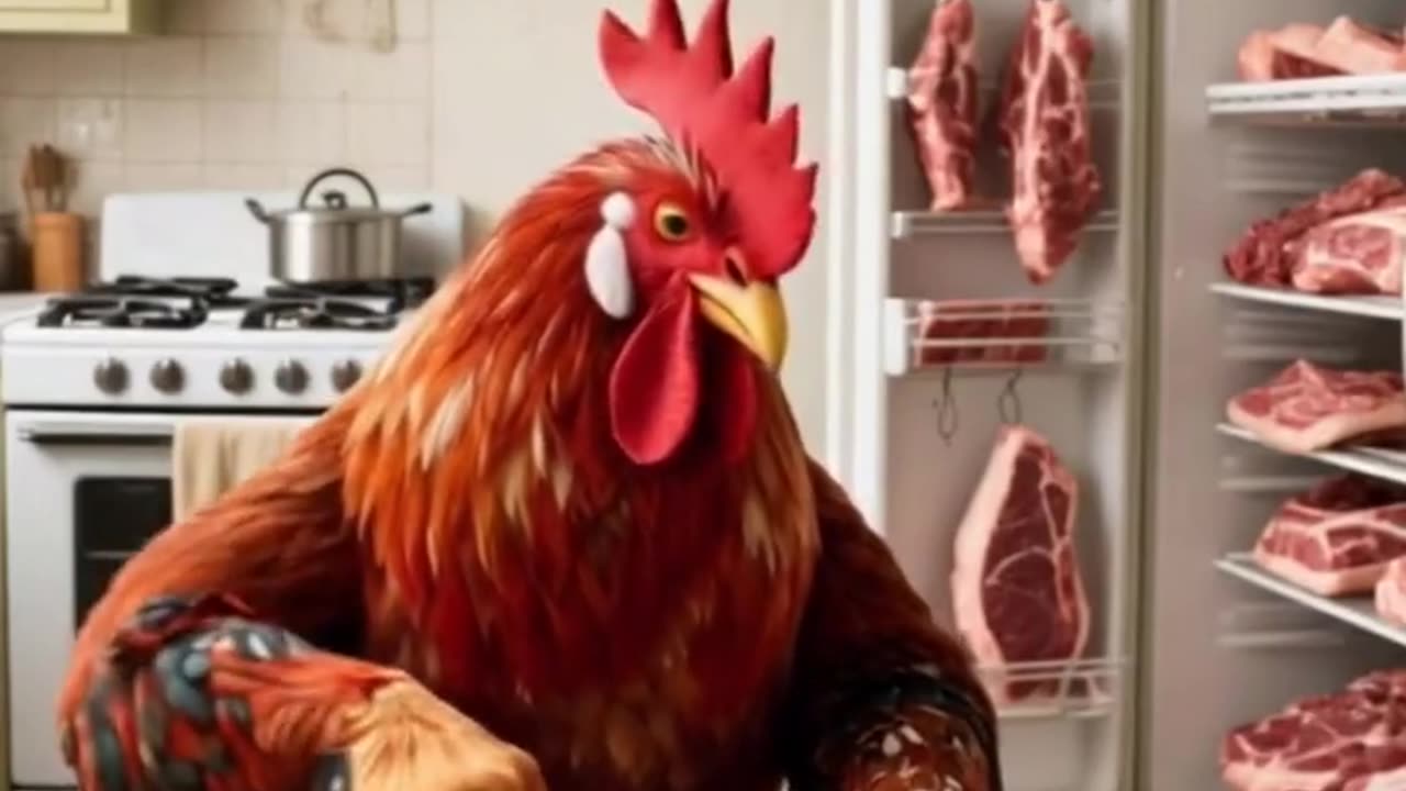 Cat and hen funny comedy video