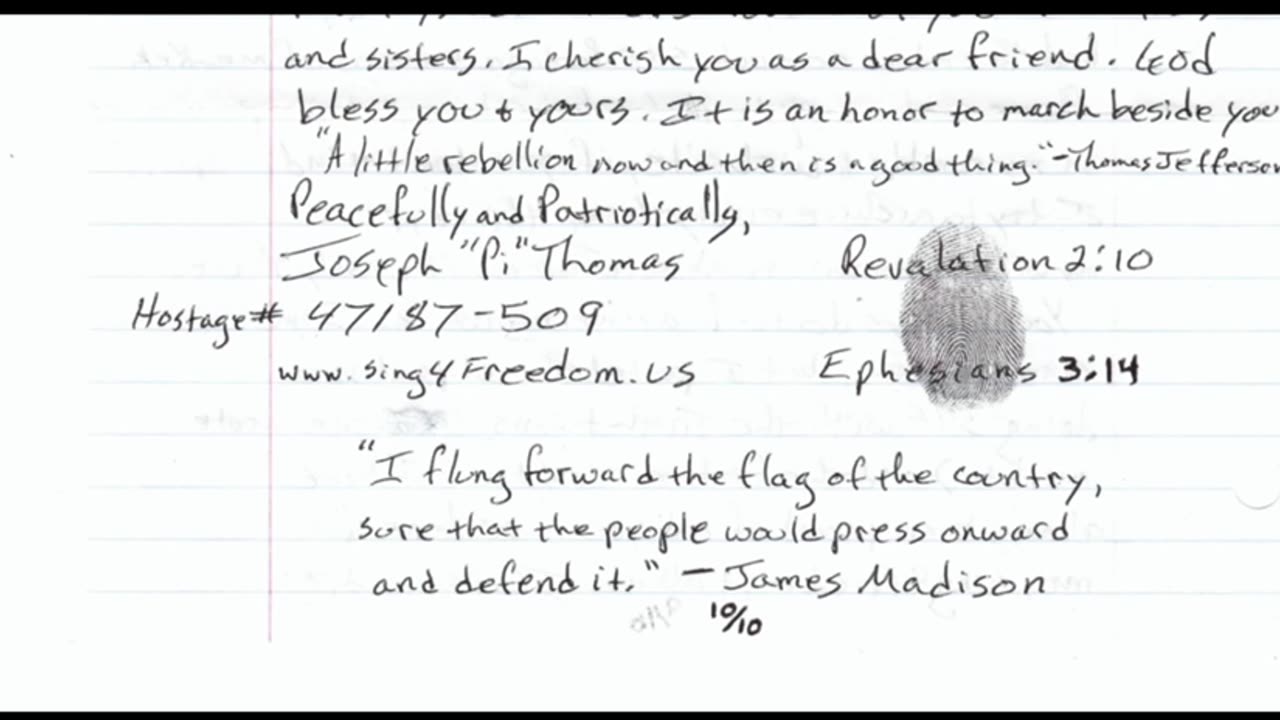 Prison Letter by Pi | PatriotAU | 03/28/2024