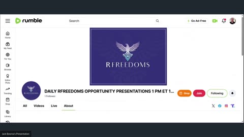 DAILY RFREEDOMS OPPORTUNITY PRESENTATIONS 1 PM ET 1300