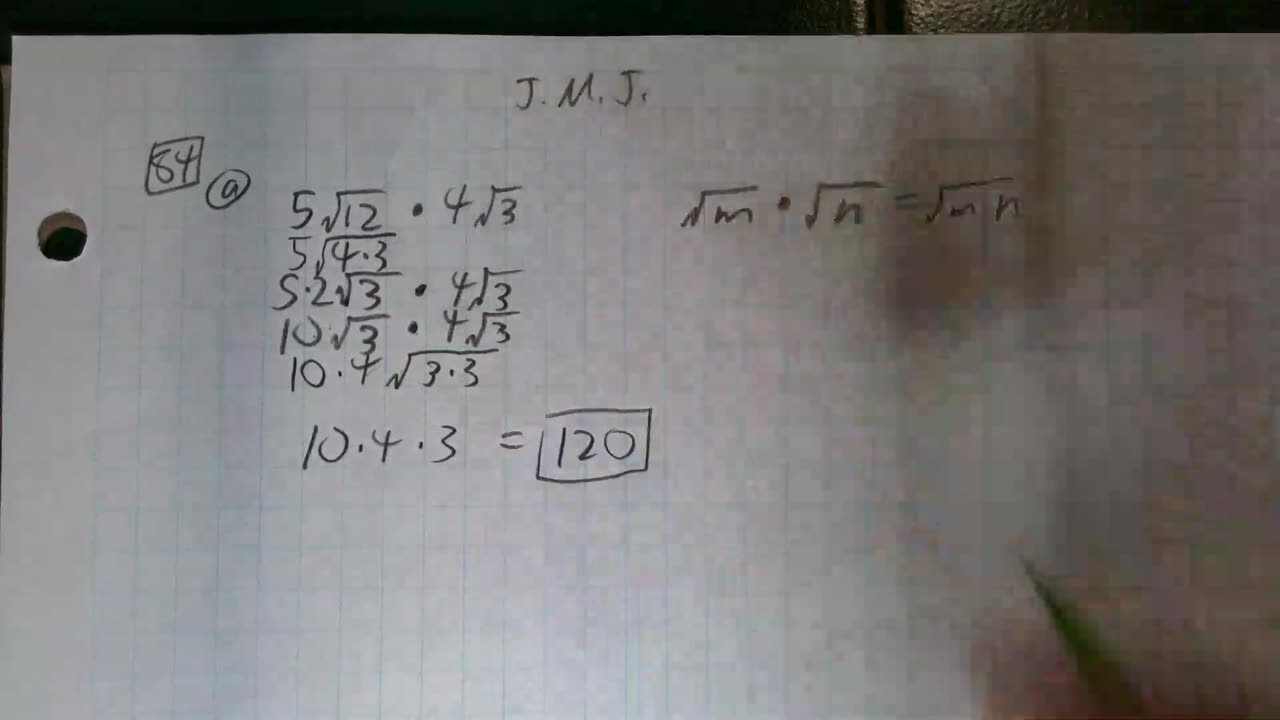 Saxon Algebra 1 Lesson 84 (a)