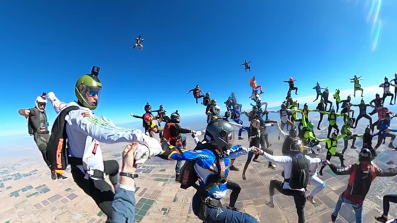 96-Way World Record Skydiving Jump