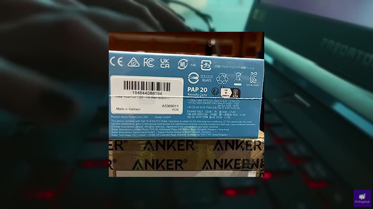 Anker PowerConf C200 2K Webcam for PC/Laptop/Mac, Computer Camera, Low-Light Cor