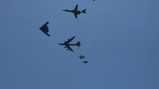 Flyover During Annual American Air & Sea Show Miami Beach