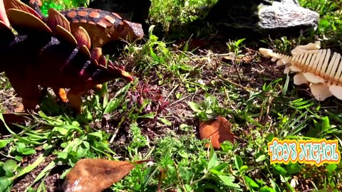 Totosaurus Eating Insects Under Large Tree in the Afternoon