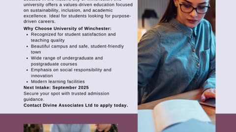 Unlock Your Future at the University of Winchester with Divine Associates Ltd