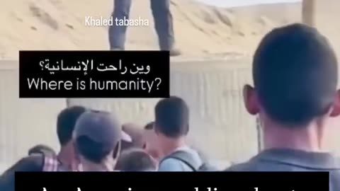 An American Soldier shoots at people seeking help in the southern Gaza Strip.