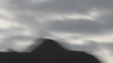 Pointing out the face on the mountain to dad