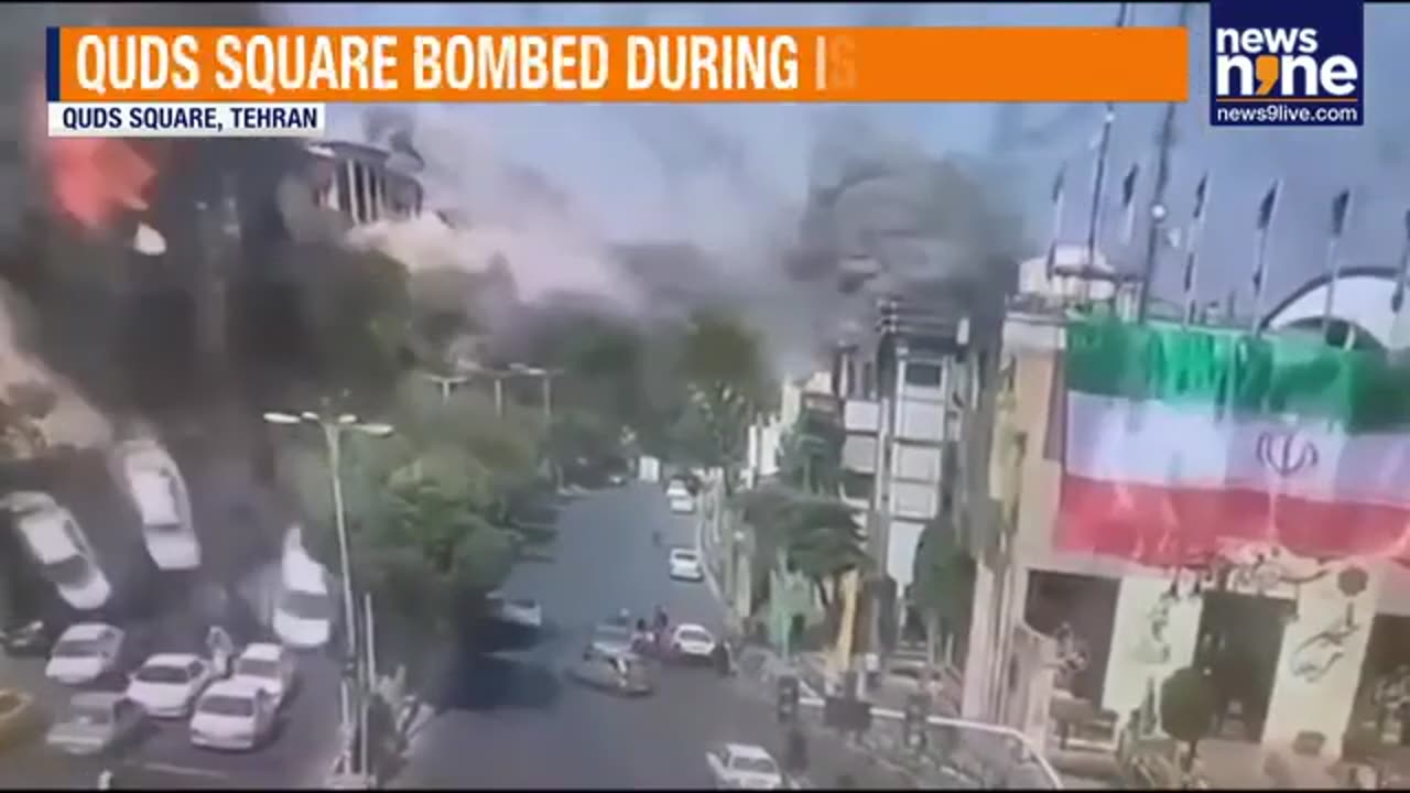 Direct Hit in Iran | Israeli Strike on Quds Square Caught on CCTV | Operation Rising Lion