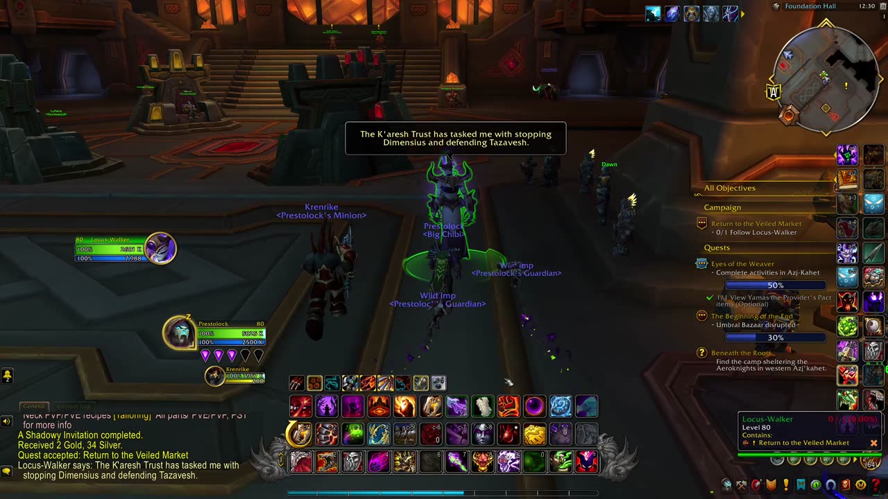 World of Warcraft Questing in K`aresh Part 2