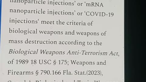 First nations declared mrna weapons of mass destruction