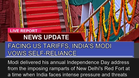Facing US Tariffs Indias Modi Vows Selfreliance