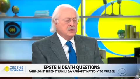 Dr. Michael Baden who sat in on the Epstein autopsy - looks Like murder to him.