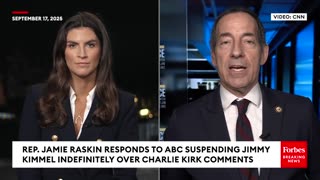 Jamie Raskin Responds To ABC Suspending Jimmy Kimmel Indefinitely Over Charlie Kirk Comments